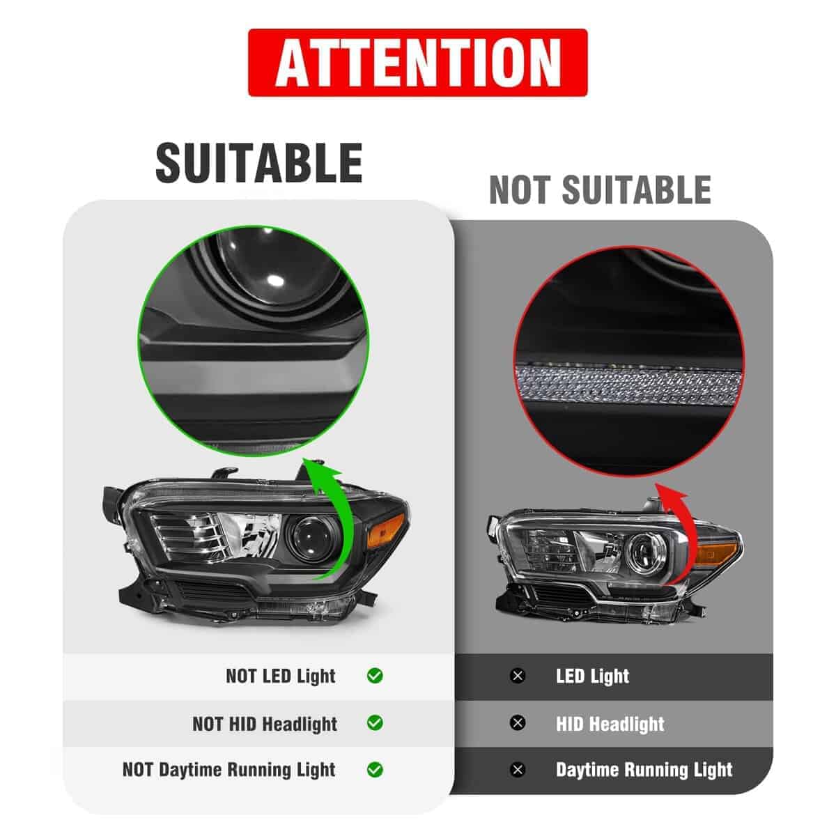 Conjunto de Faros AXLAHA para Tacoma 2016-2022 Caja Negra - Imagen 7