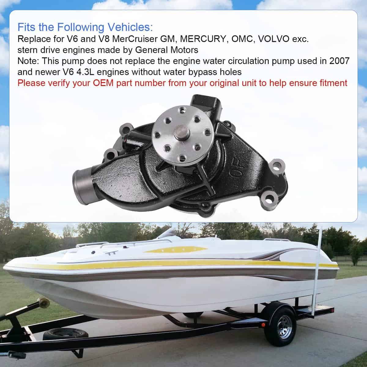 Ensamble de Bomba de Agua CARMOCAR 8M0113734 reemplazo para - Imagen 4