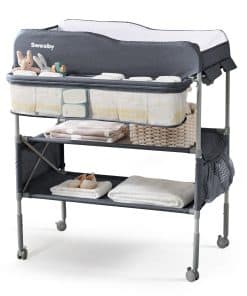 Mesa Cambiadora Portátil para Bebés Sweeby, -Gris Oscuro