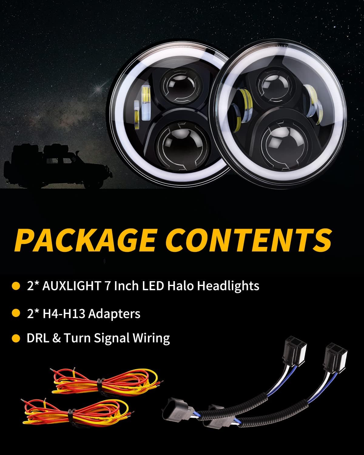 Faros LED Halo de 7 Pulgadas de Alto/Bajo Haz con Señal de - Imagen 8