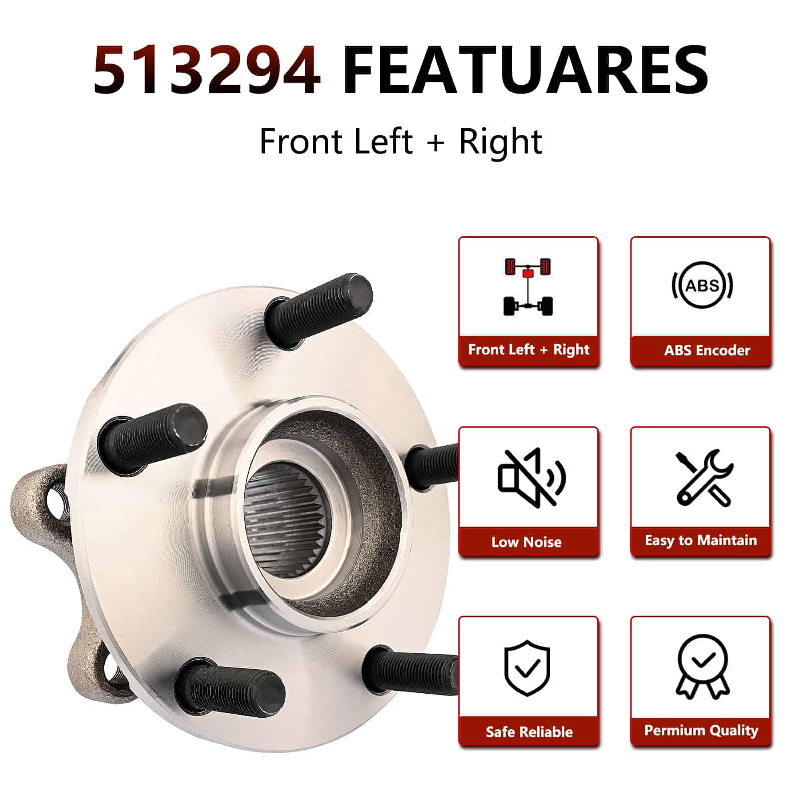 Par(2) de Ensamble de Rodamiento y Buje delantero JLEO - Imagen 6