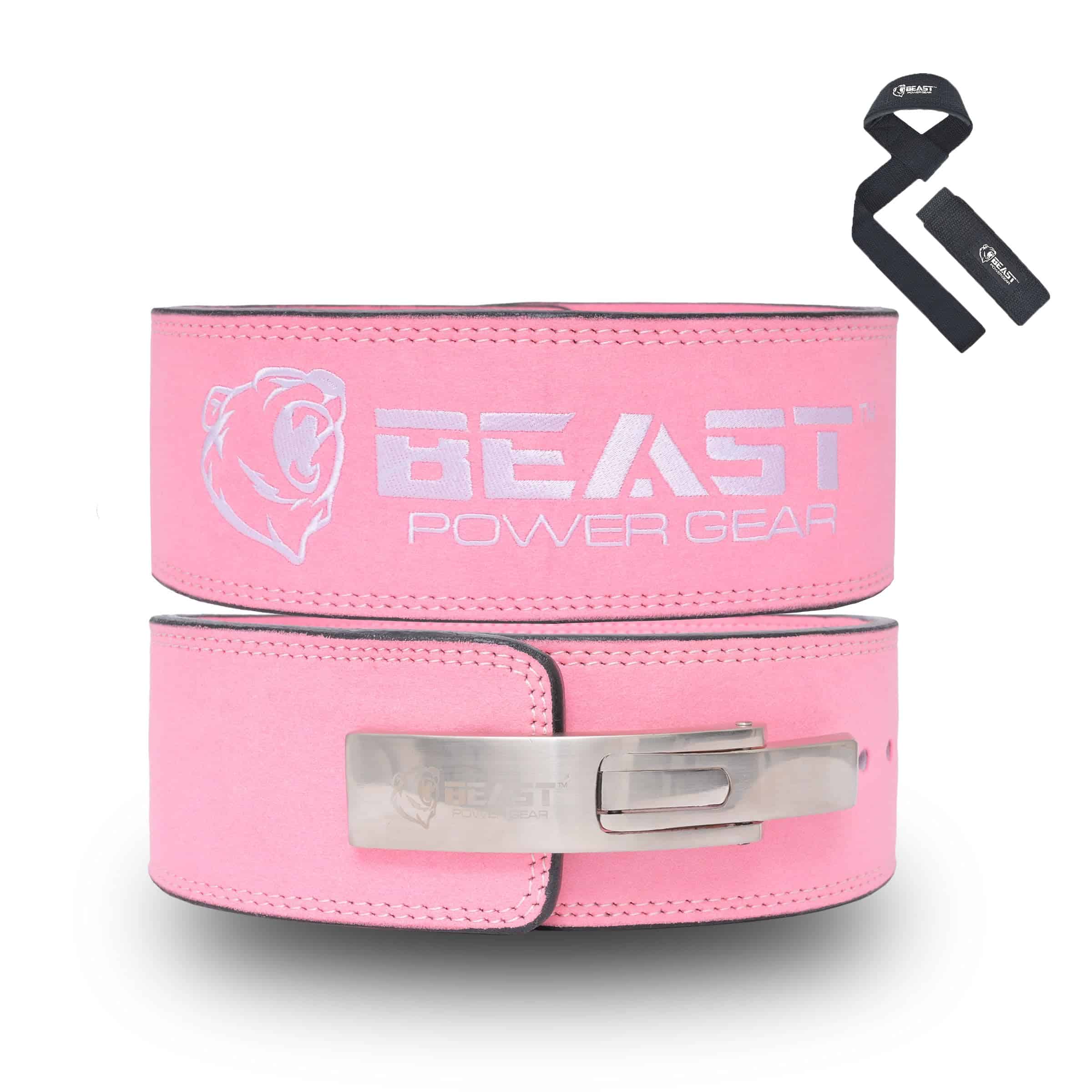 Cinturón de Levantamiento de Pesas Beast -Rosa Sólido