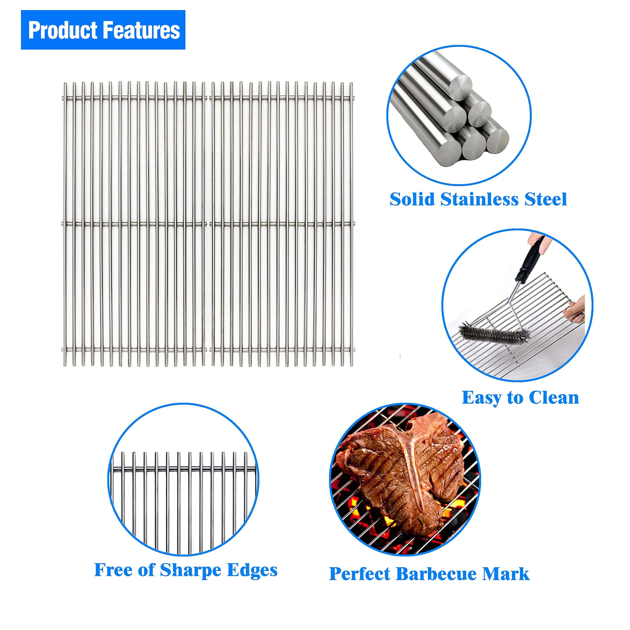 Parrillas de Cocina de Acero Inoxidable 17.5" 7639 para - Imagen 5