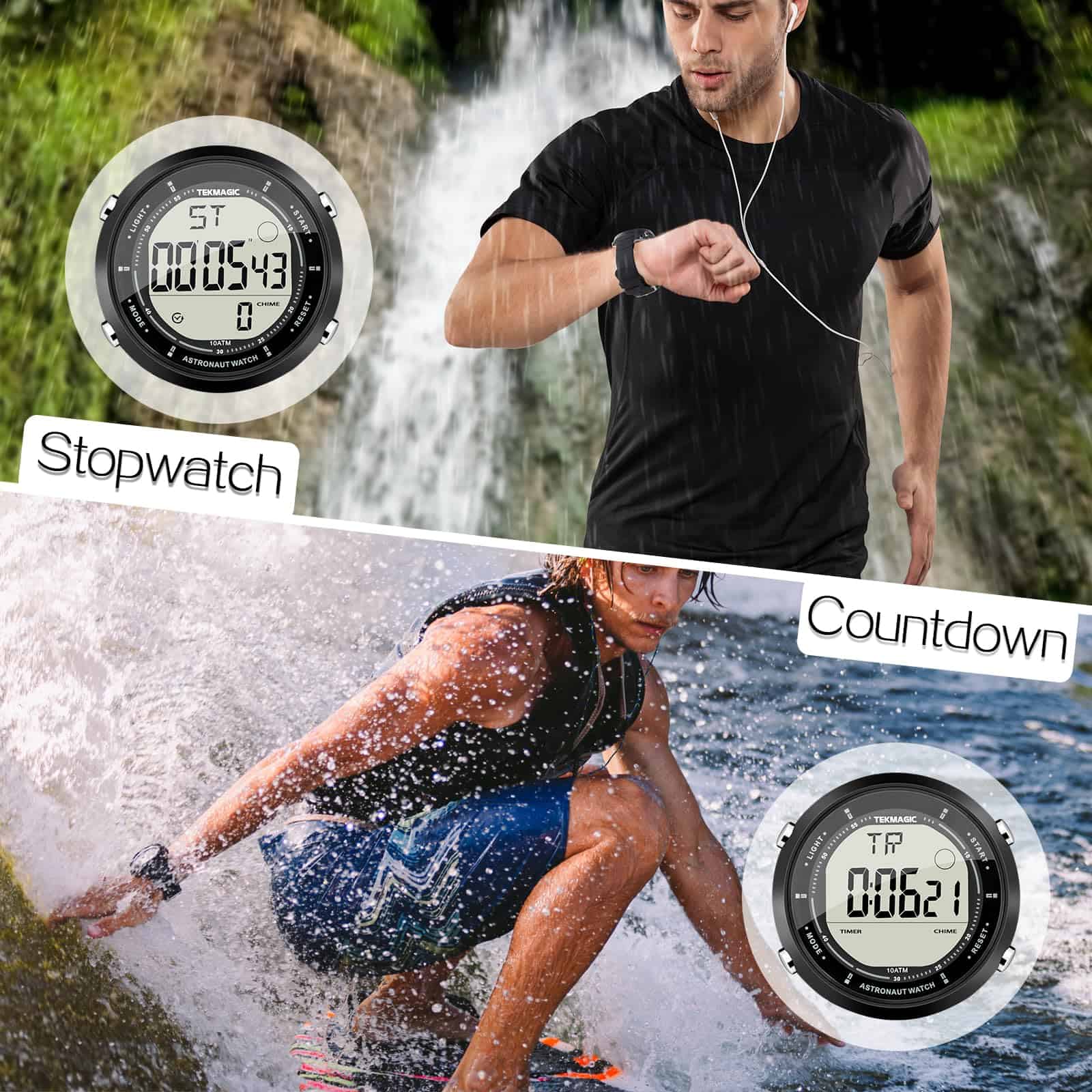 Reloj Deportivo para Nadar y Bucear 10 ATM Resistente al - Imagen 4