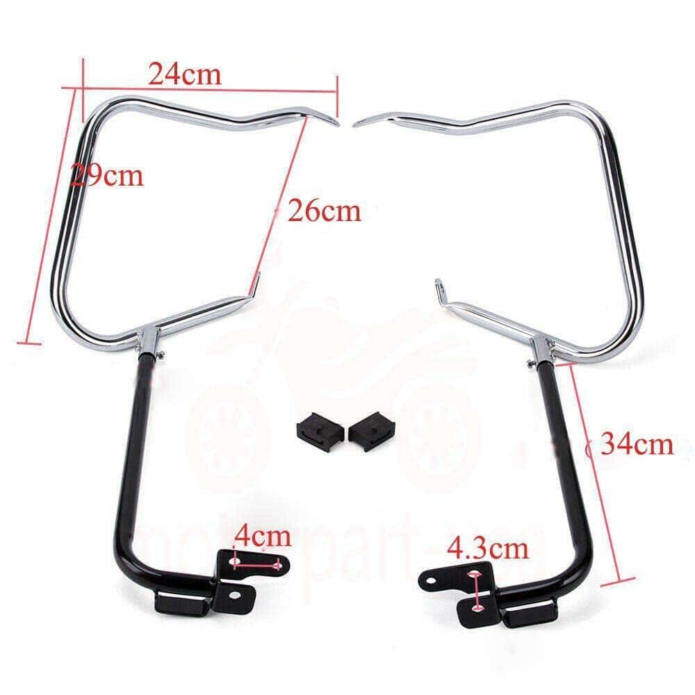 Saddlebag Bracket Guard Bars para Harley Touring Street - Imagen 6