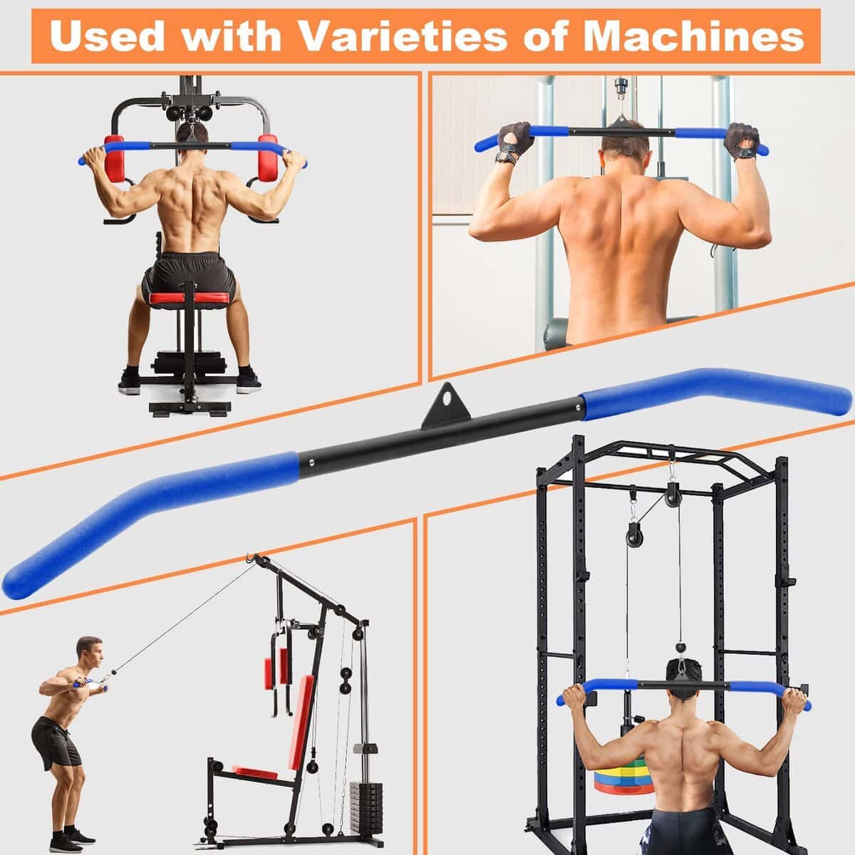 SERTT Barra de 39.37 Pulgadas para Poleas de Lat Pulldown, - Imagen 6