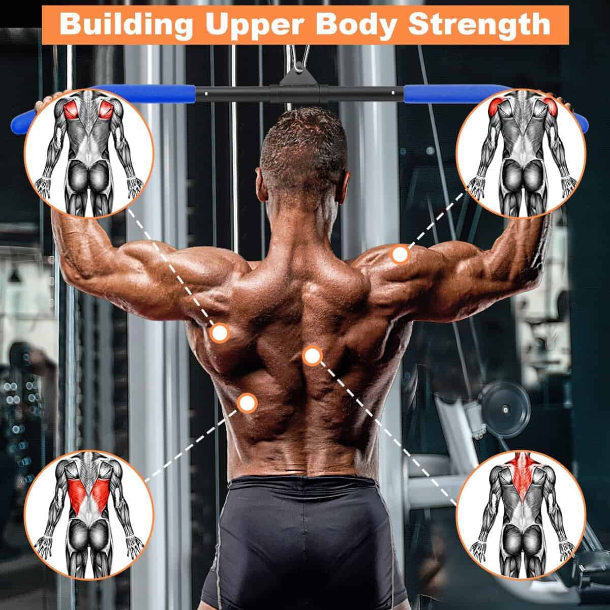 SERTT Barra de 39.37 Pulgadas para Poleas de Lat Pulldown, - Imagen 7