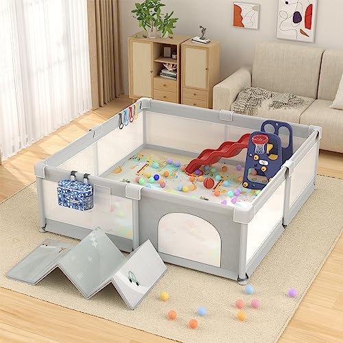 LUTIKIANG Parque de Juegos para Bebés 79" x 71" con