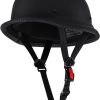 Casco de Motocicleta, Estilo Alemán Aprobado -Negro