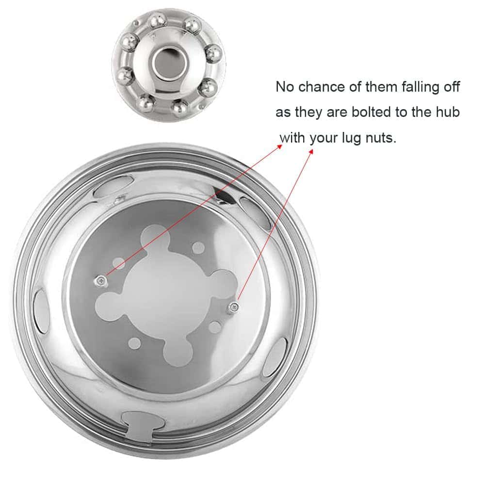 Set de 4 Simuladores de Rueda de Acero Inoxidable Pulido de - Imagen 6