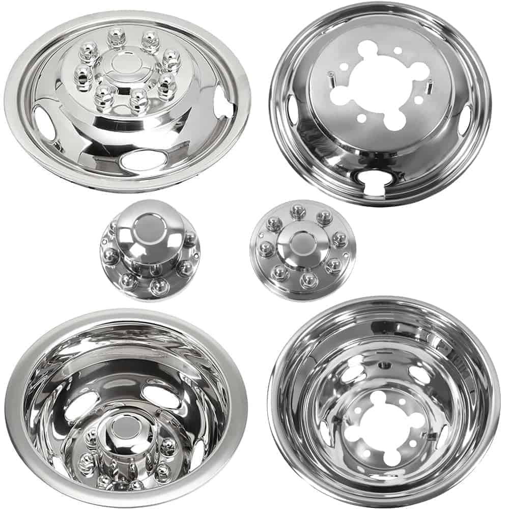 Set de 4 Simuladores de Rueda de Acero Inoxidable Pulido de - Imagen 3