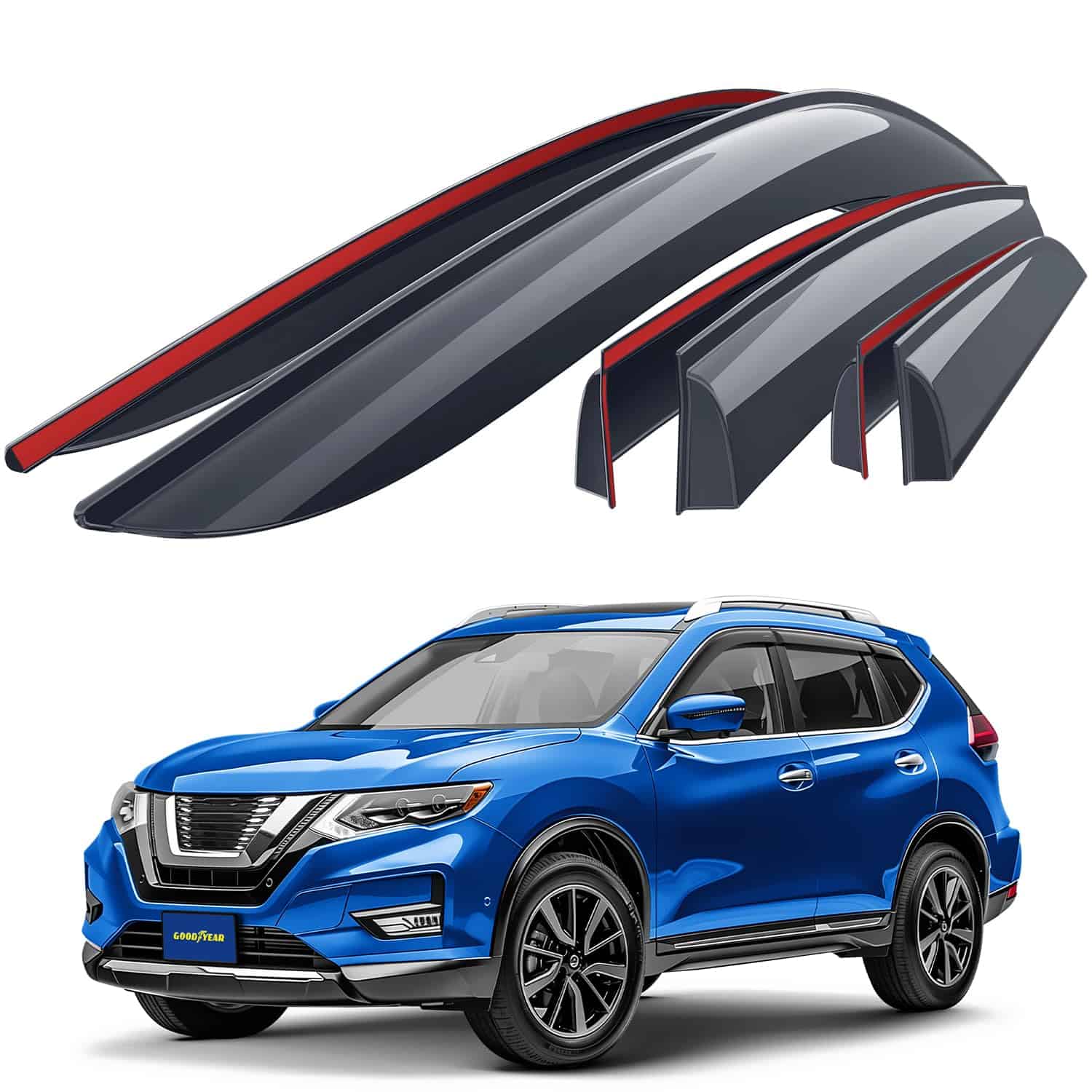 Deflectores de ventanas irrompibles Goodyear -Humo Premium