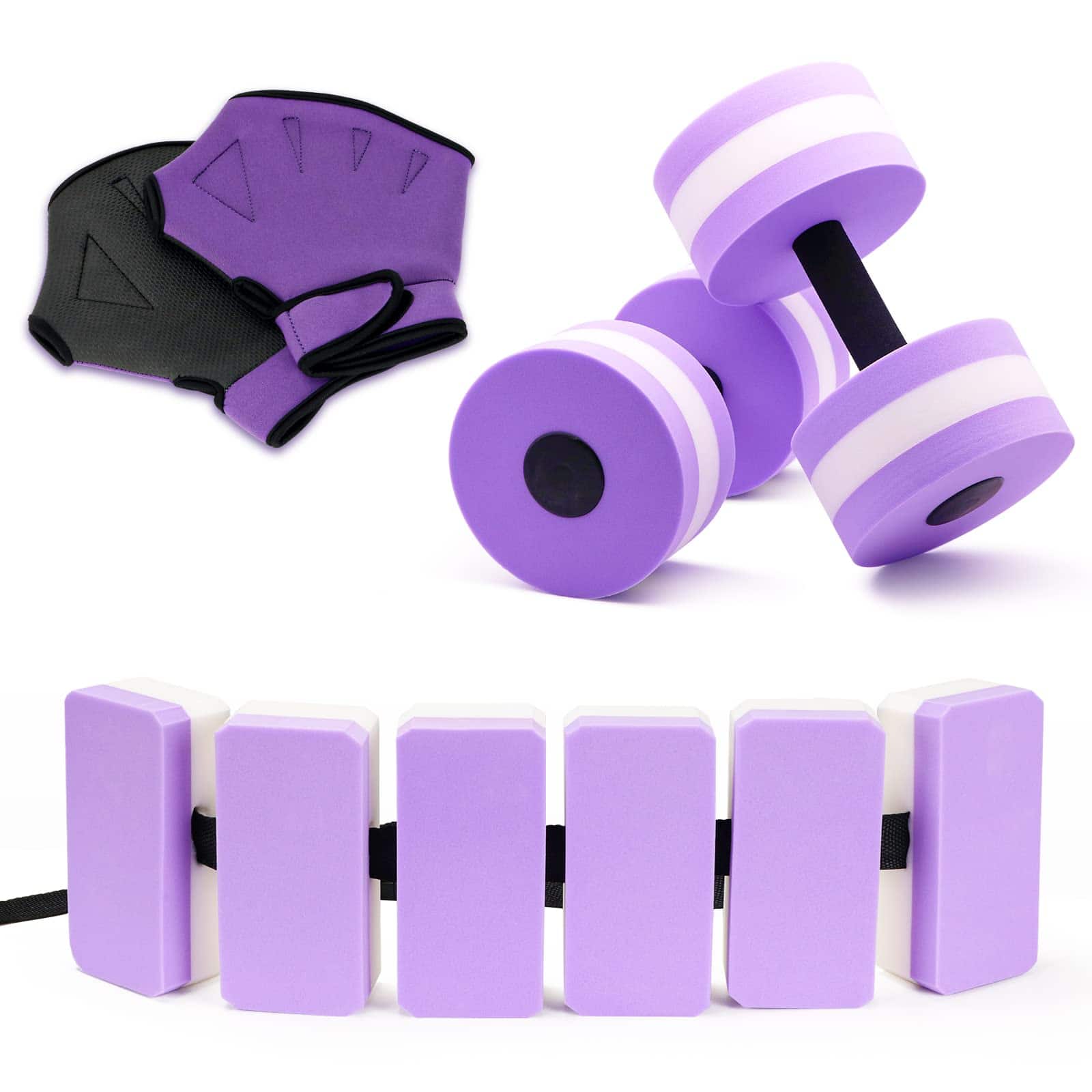Set de Mancuernas de Agua UNAOIWN para -Morado