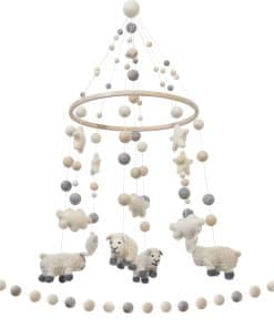 Móvil de ovejas para cuna de bebé GLACIART ONE con