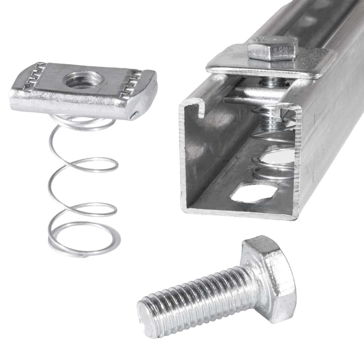 (50 Sets) Juego de Tuerca y Perno de Resorte 1/4-20" x - Imagen 3