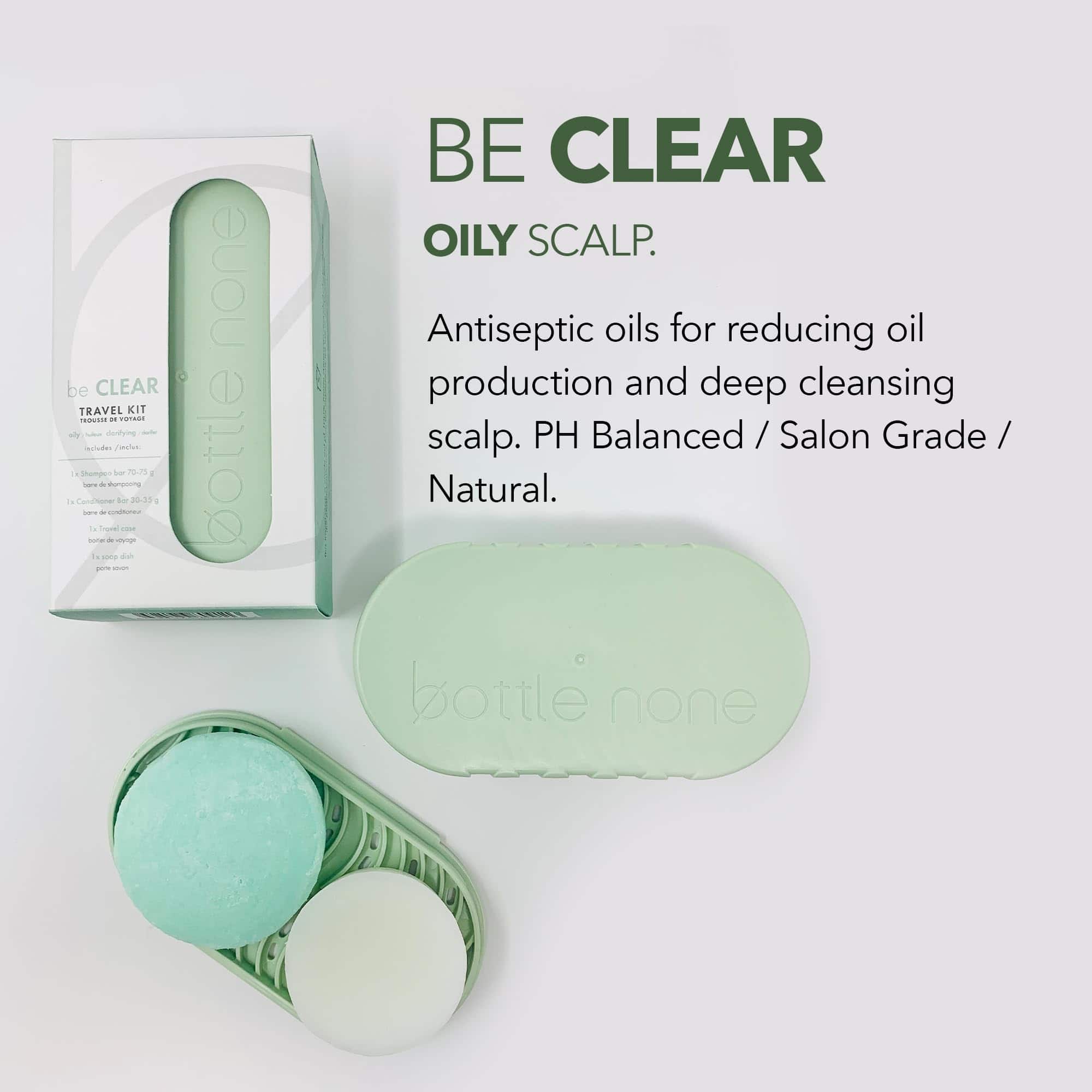 Conjunto de Viaje BOTTLE NONE | be CLEAR Incluye Barras de - Imagen 3