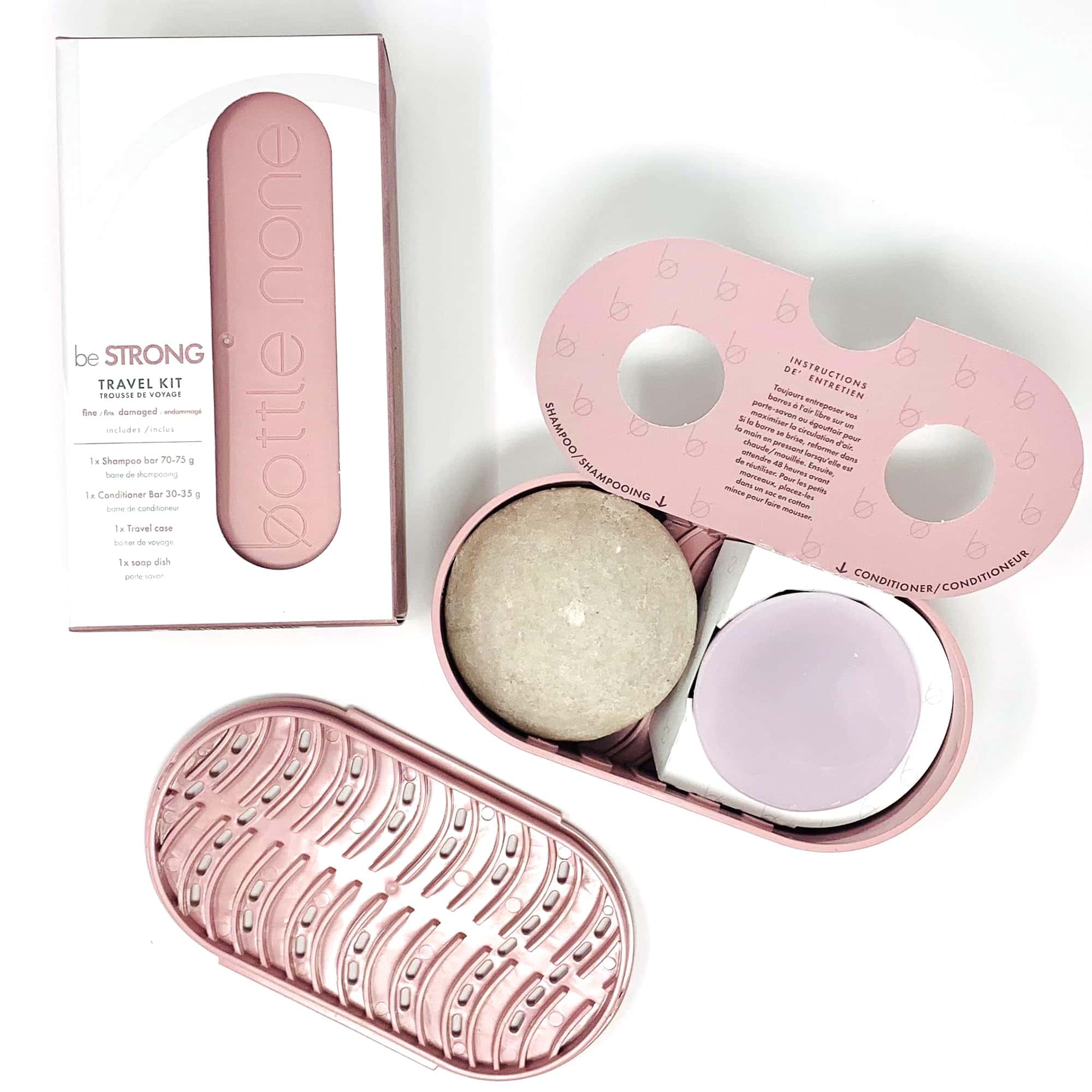 Set de Viaje BOTTLE NONE | be STRONG Incluye Barra de