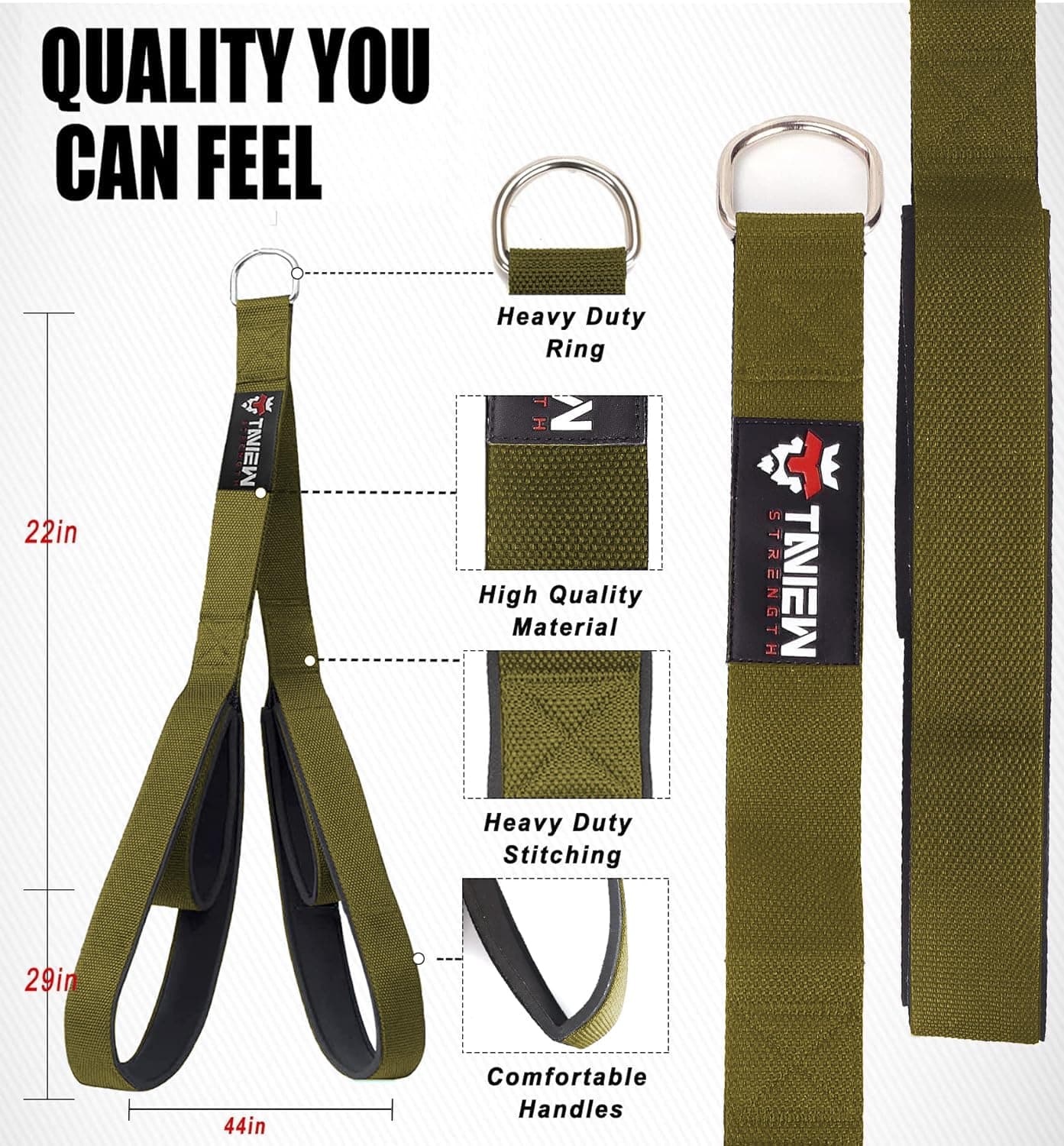Cuerda de Tríceps para Cable (Dos Longitudes en Una Sola) - Imagen 3