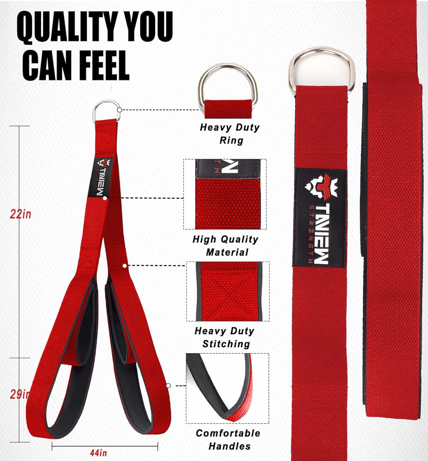 Cuerda de Tríceps para Cable (Dos Longitudes Integradas en - Imagen 4