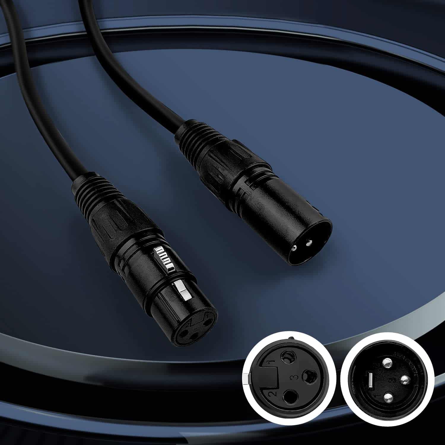 Cable DMX de 10 pies, Paquete de 4 Cables Flexibles de 3 - Imagen 6