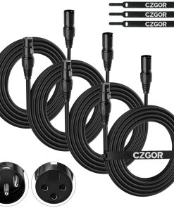 Cable DMX de 10 pies, Paquete de 4 Cables Flexibles de 3