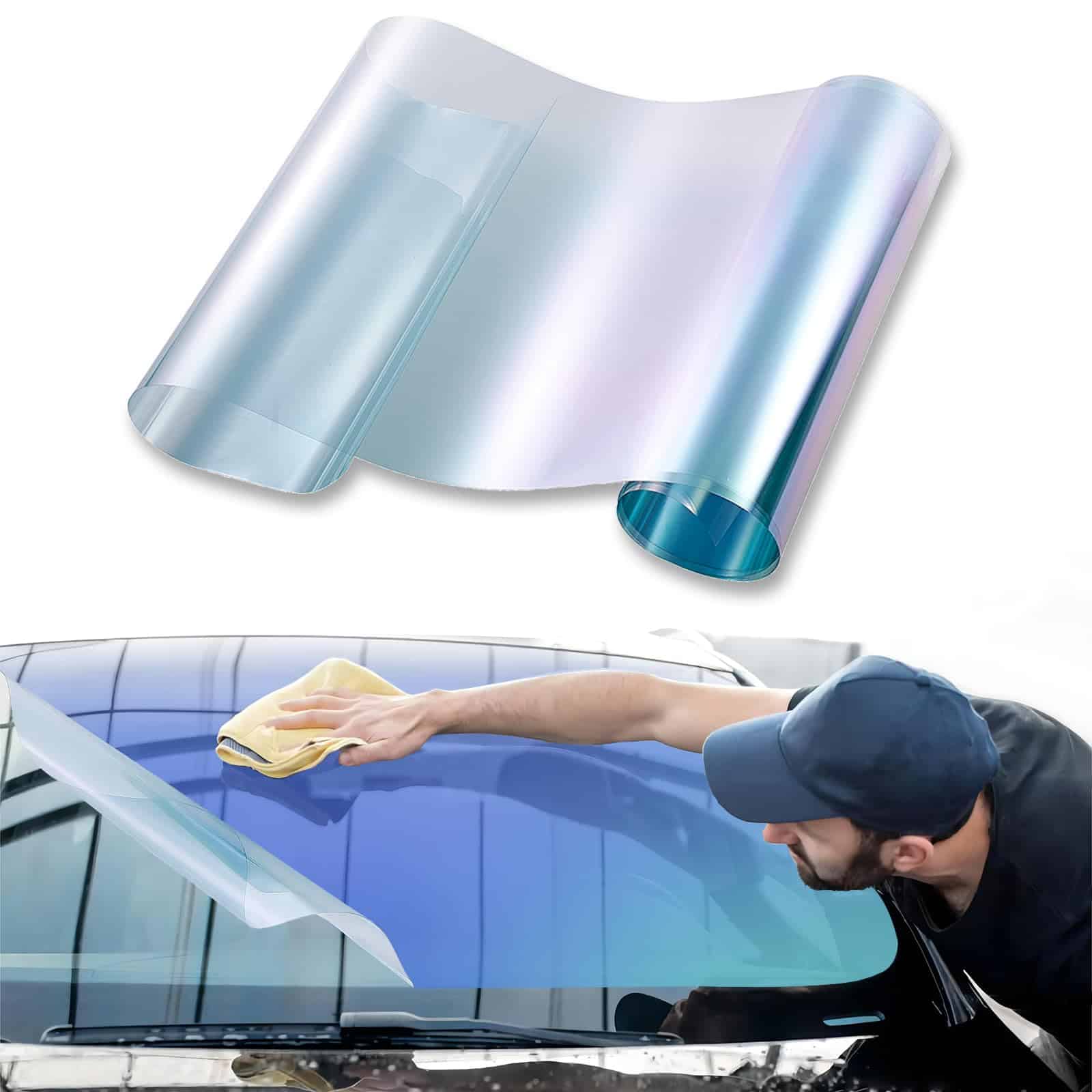 Tintes para ventanas XhuangTech, 70% VLT Tinte azul para
