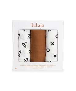 Juego de 3 Mantas de Muselina Deluxe para Bebé Lulujo,