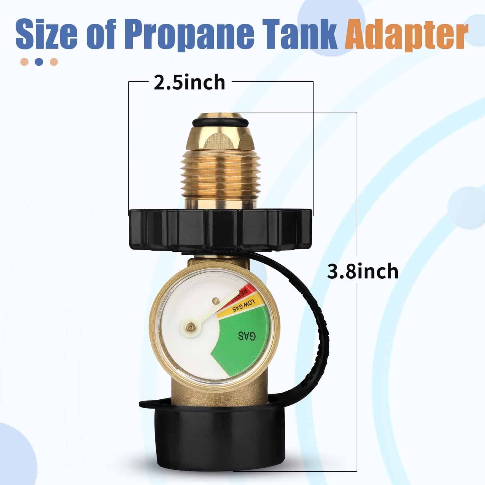 Adaptador de Tanque de Propano Aekops con Medidor Convierte - Imagen 3