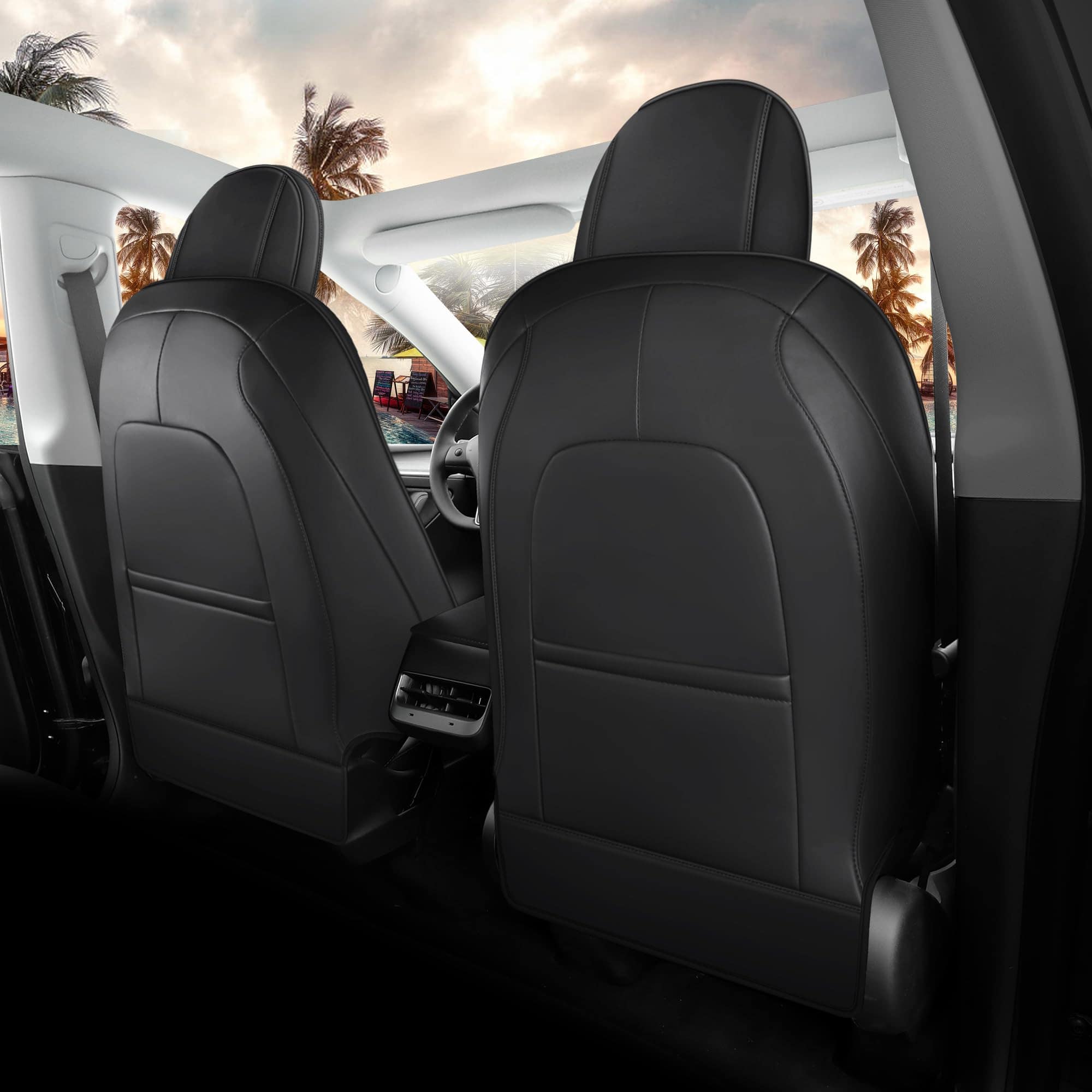 Cubiertas de asiento para Tesla Model Y Negro Cubierta de - Imagen 3