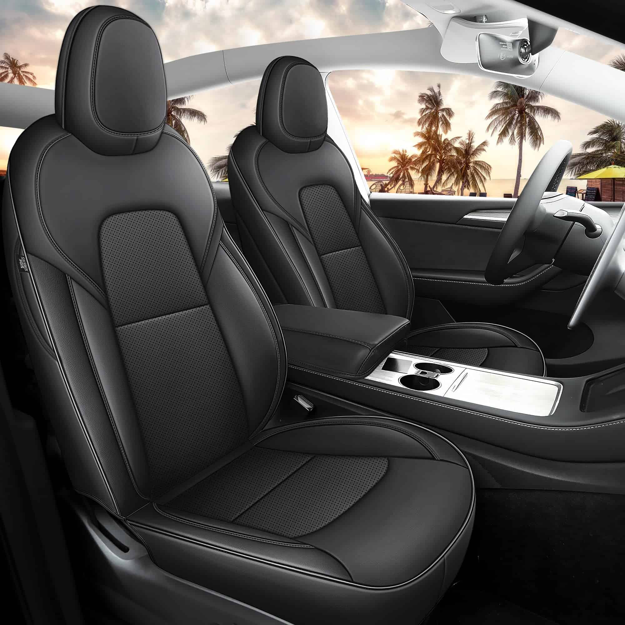 Cubiertas de asiento para Tesla Model Y Negro Cubierta de