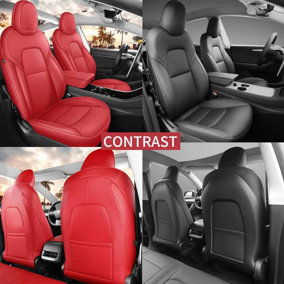 Cubiertas de Asiento para Tesla Model 3 2017 2018 2019 2020 - Imagen 3