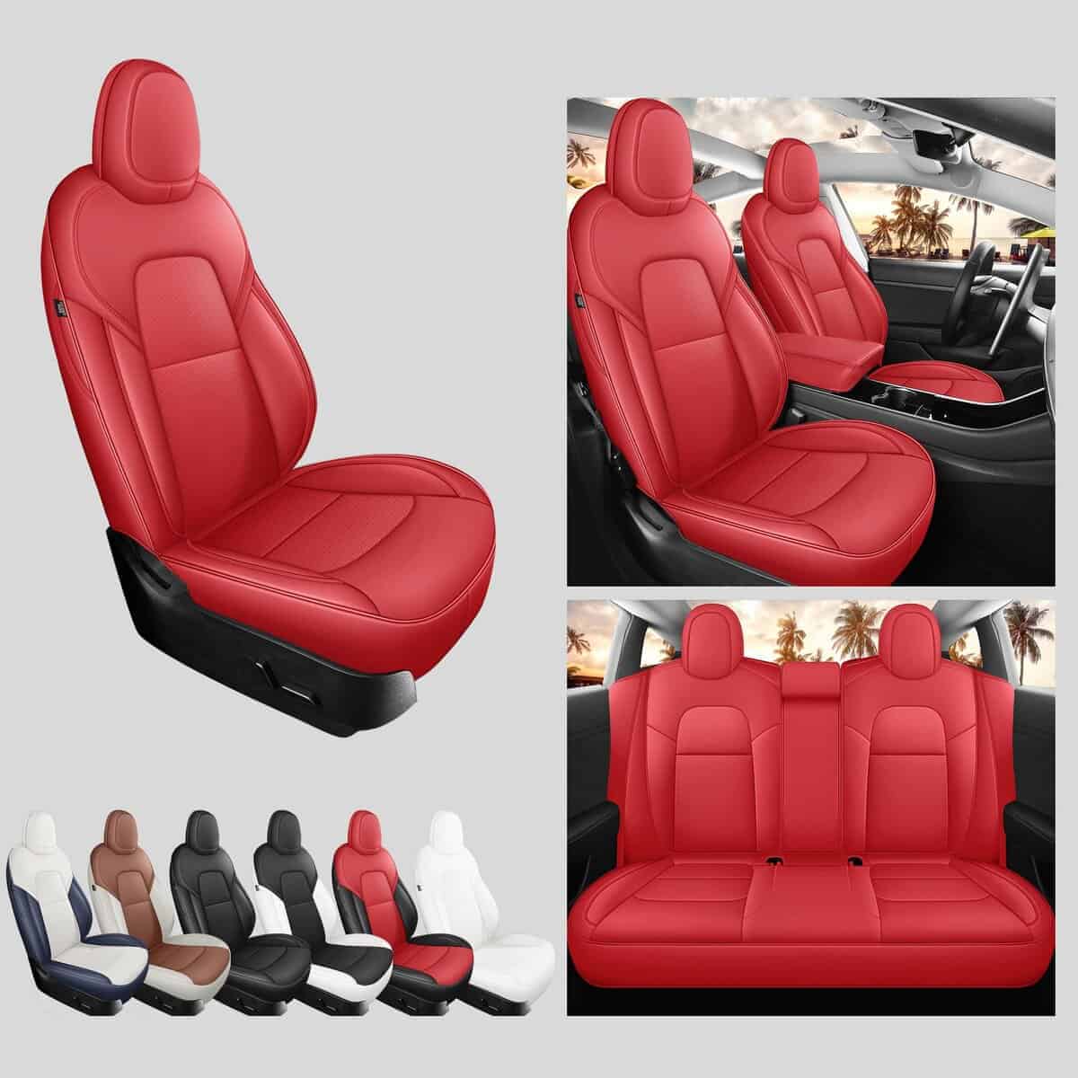 Cubiertas de Asiento para Tesla Model 3 2017 2018 2019 2020 - Imagen 7