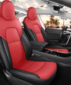Cubre asientos para Tesla Model 3 Rojo y Negro Ajuste