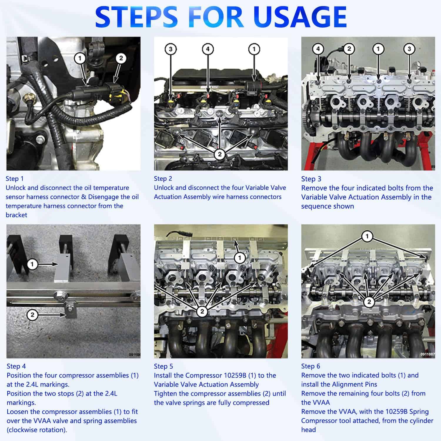 Herramienta Compresora de Resortes del Actuador del Motor - Imagen 3