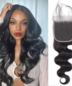 Cierre de encaje transparente 4x4 Body Wave Hair Closure