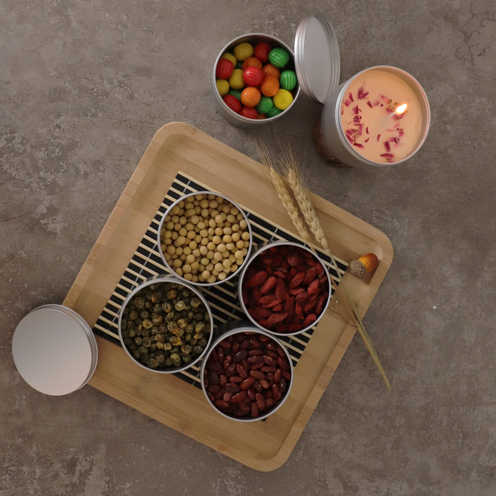 OBKJJ 42 Paquete de Latas Redondas con Tornillo de 7 Oz de - Imagen 7