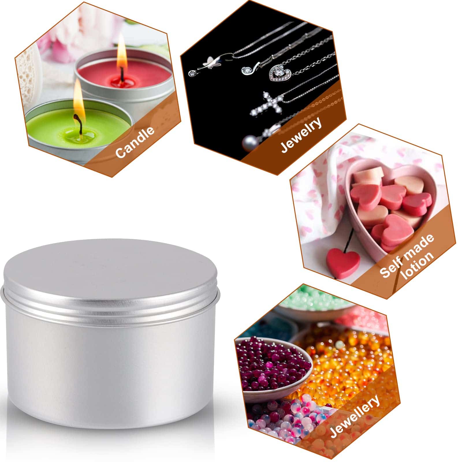 OBKJJ 42 Paquete de Latas Redondas con Tornillo de 7 Oz de - Imagen 5