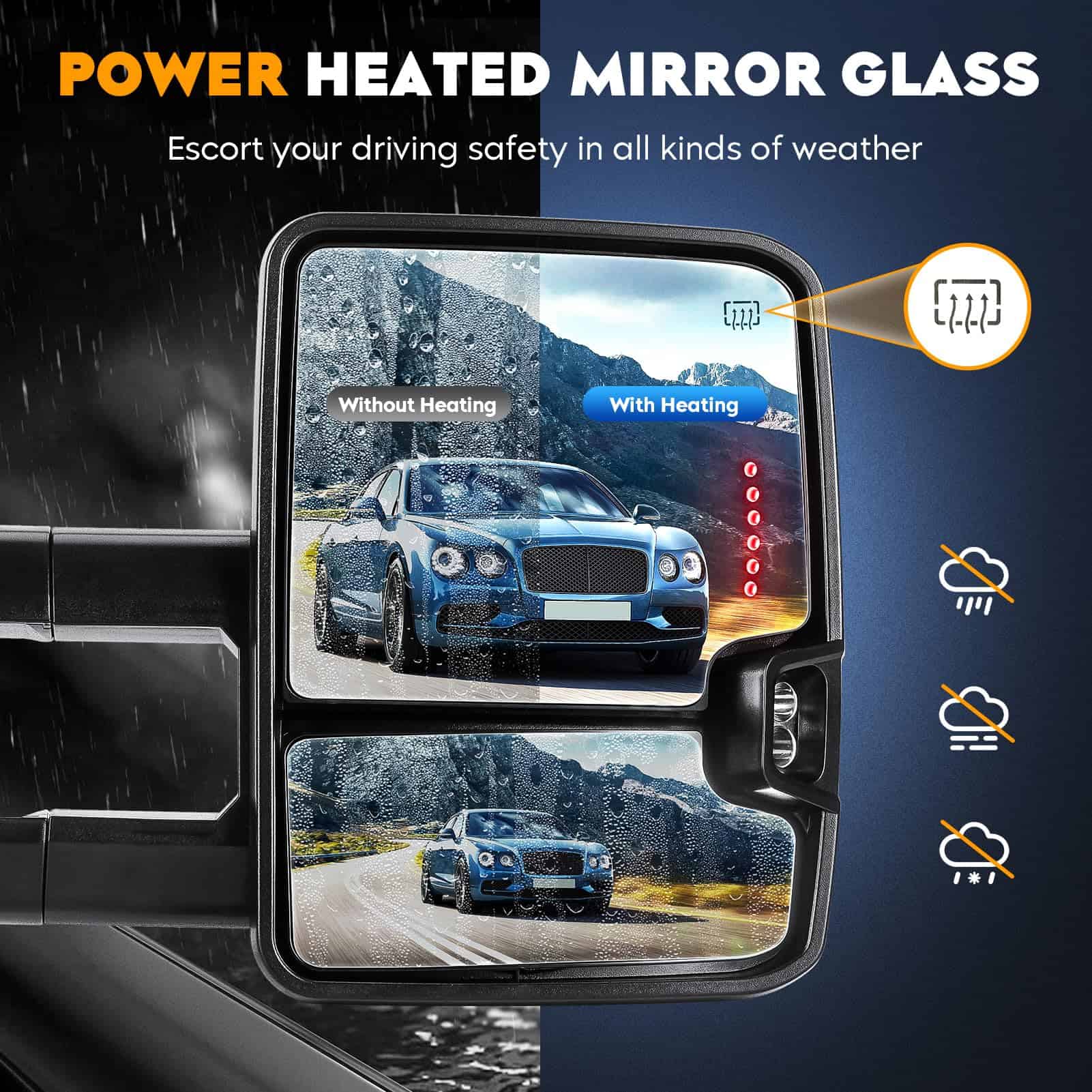 Espejos retrovisores para Chevy GMC 2007-2013 Avalanche - Imagen 6