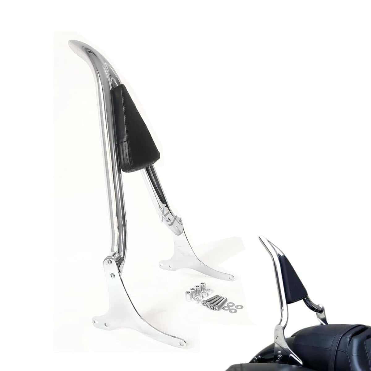 26" Sissy Bar Respaldo de Pasajero Trasero en Cromo