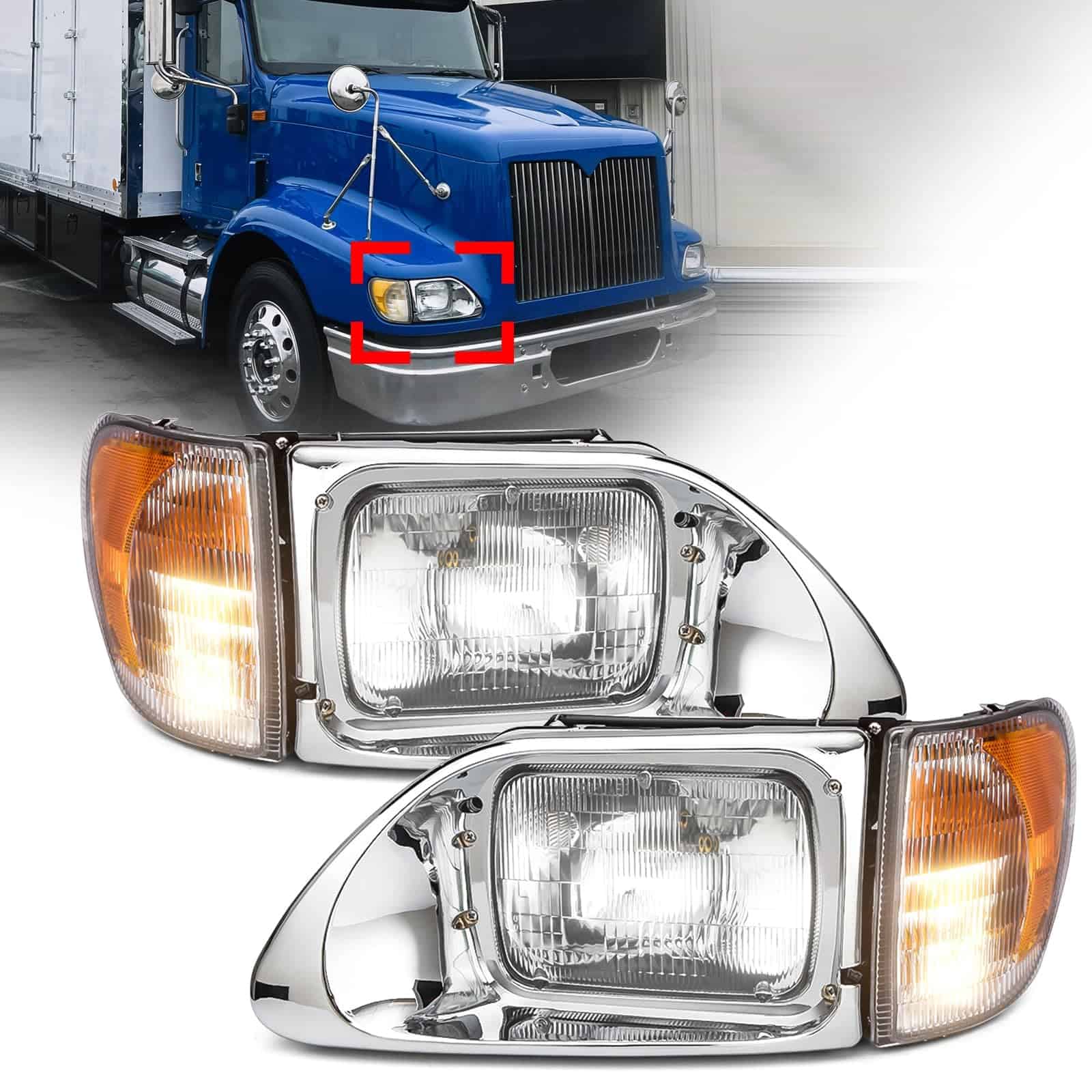 Conjunto de Faros Internacionales 9200, 5900, 9400 con Luz