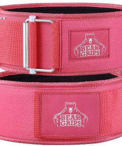 Cinturón de Levantamiento de Pesas Bear Grips, -Rosa Sólido
