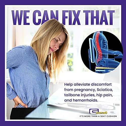 Cojín de asiento ortopédico de gel y espuma GSeat Elite - Imagen 6