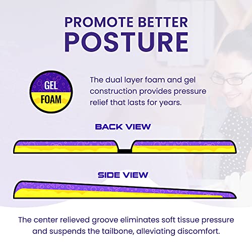 Cojín de asiento ortopédico de gel y espuma GSeat Elite - Imagen 3