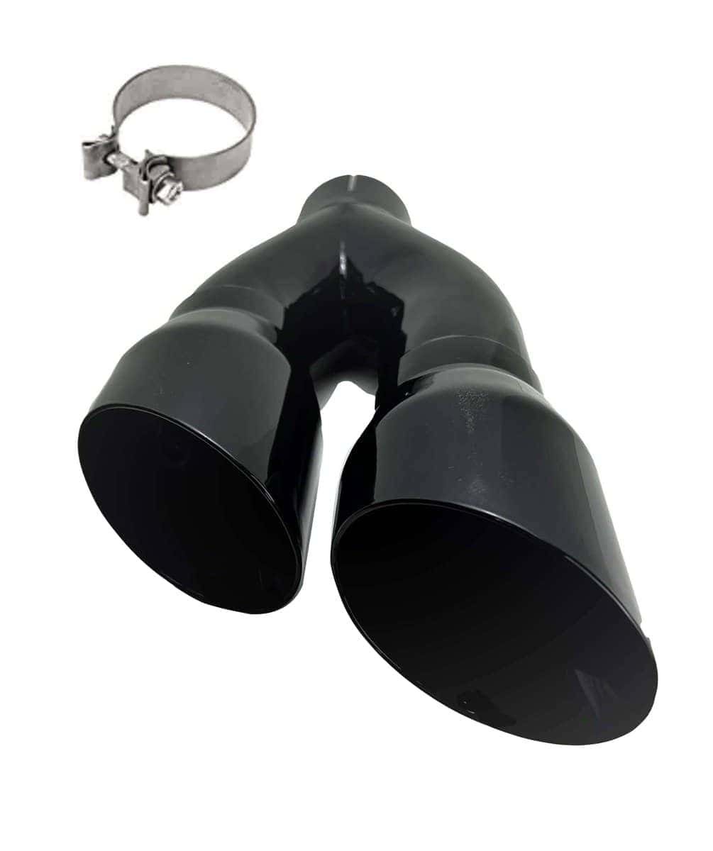 Punta de escape doble de acero inoxidable NETAMI de 3" de