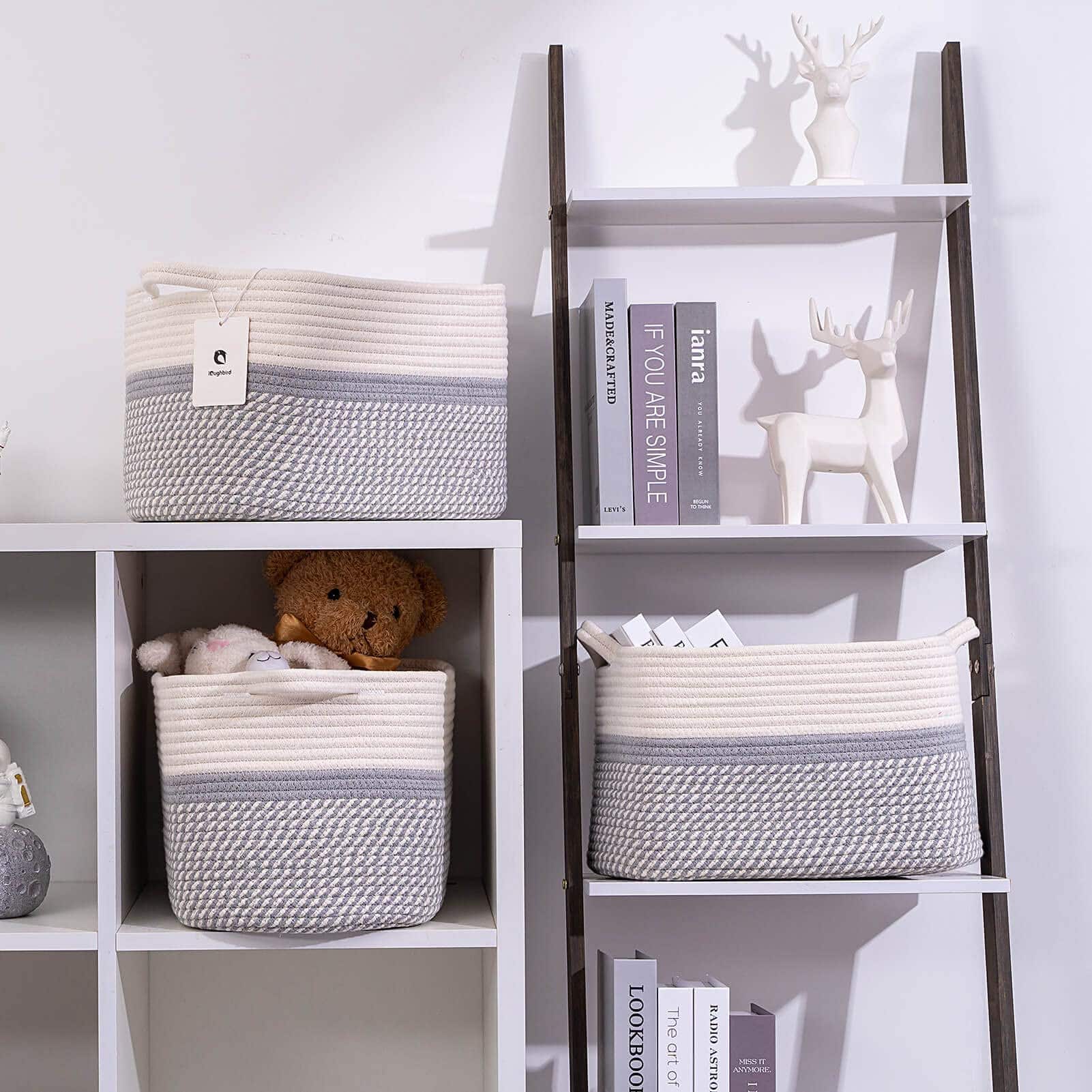 Canasta Tejida Mediana y Grande con Asas, Utilizada para - Imagen 7