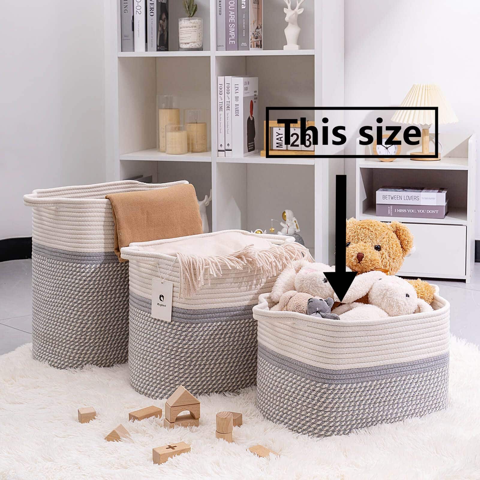 Canasta Tejida Mediana y Grande con Asas, Utilizada para - Imagen 10