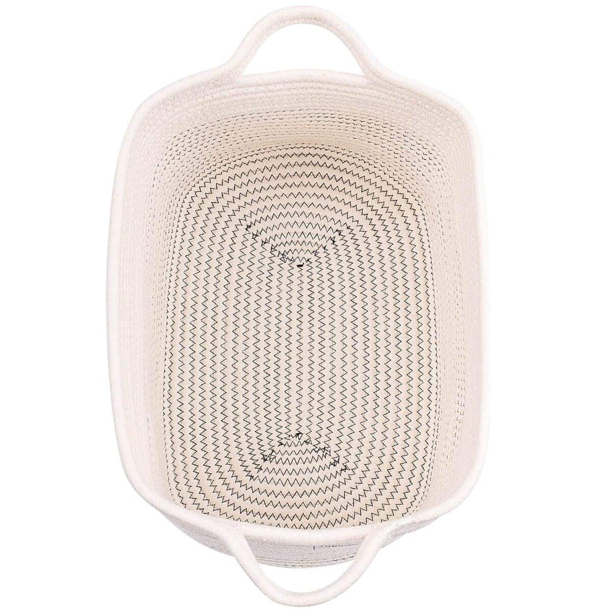 Cesta tejida mediana y grande con asa, utilizada para - Imagen 6