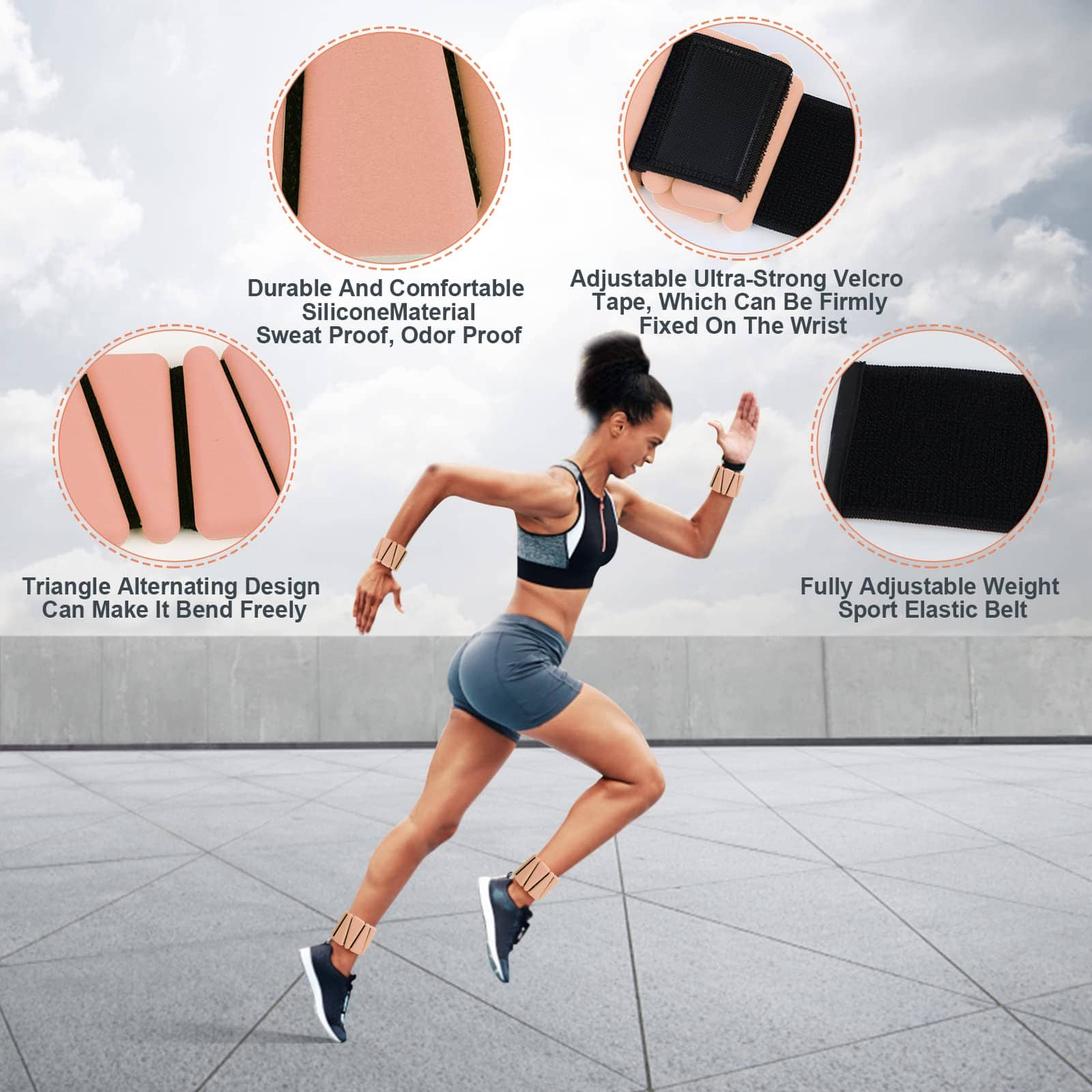 Conjunto de Pesas para Muñeca Ajustables, 2 unidades, Pesas - Imagen 4