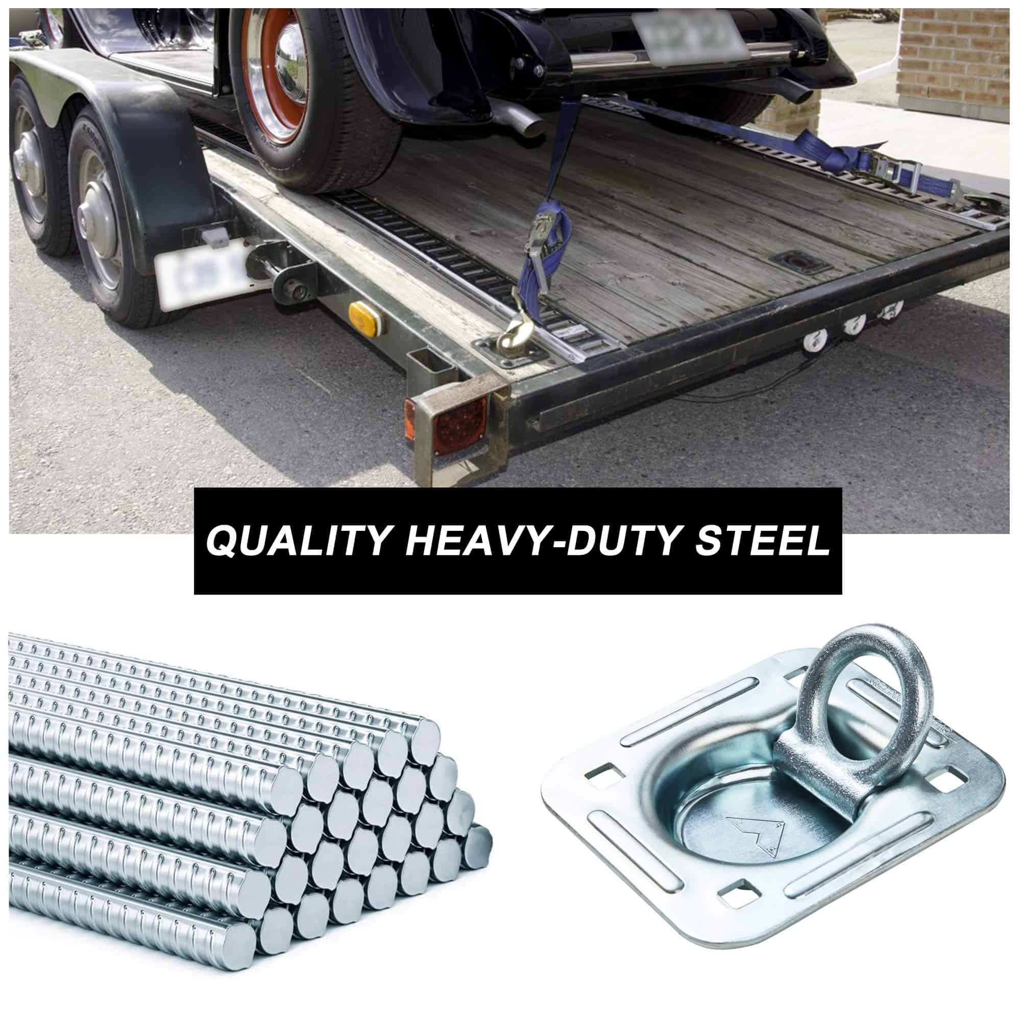 Lonffery 8 Pack Anclajes de Amarre Empotrados en Forma de D - Imagen 5