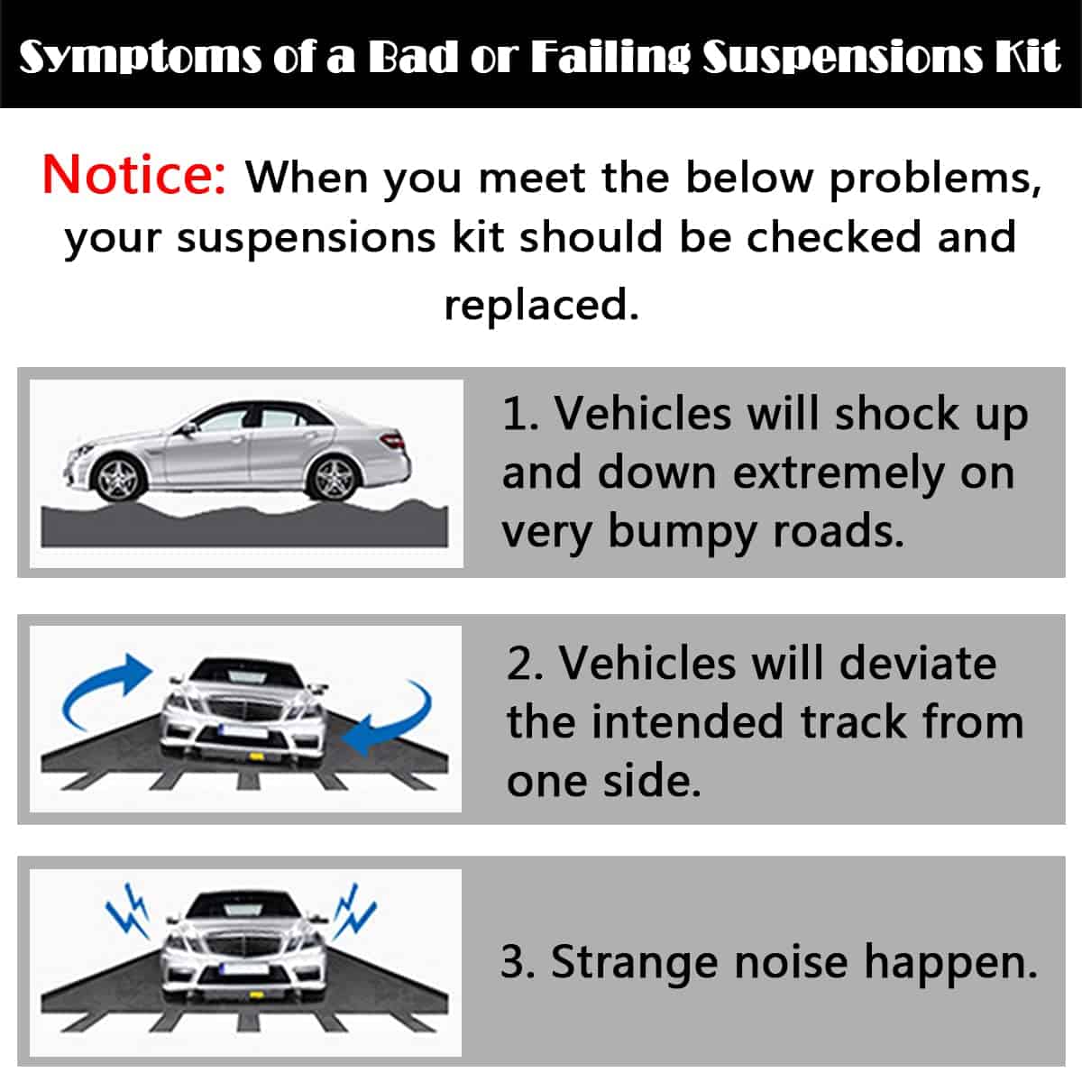 AUQDD 4Pcs (K3197 x2 K80244 x2) Enlace estabilizador de - Imagen 7